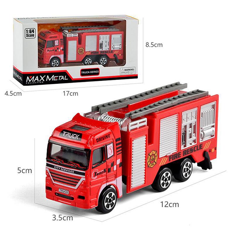 1 Piece Kid Toy Alloy Fire Truck 1:32 Simulation Firefighting Diecast Rescue Vehicle Fire Ladder Engineering Car Model