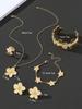 5/6PCS Women's W Jewelry Set Fashionable Casual Flower Necklace Bracelet Earrings Ring Set Suitable for Daily Wear and As Gifts