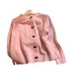 Gentle wind bow knitted sweater jacket women's design sense niche temperament soft waxy women's knitted cardigan
