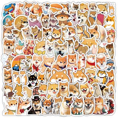100Pcs/Set Shiba Inu Mini Pets Dogs Stickers DIY Fashion Decals Stickers