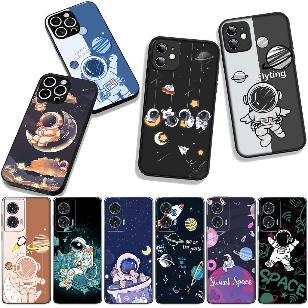 for Samsung Galaxy A25 A37 A57 A12 A14 A41 A50 A51 A70 A71 A72 A21S A04 M15 Note 20 9 8 10 Case Moon Stars Sky Astronaut Rocket