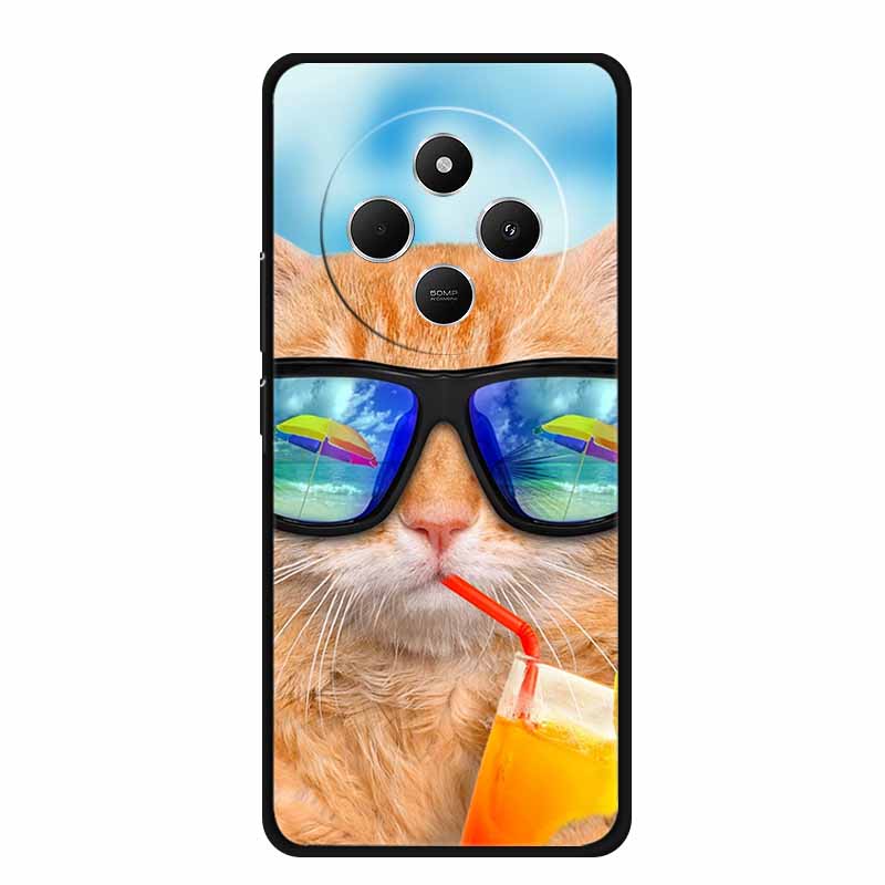 For Xiaomi Poco C75 Case PocoC75 Coque Black Silicone Soft Phone Case For Redmi 14C 14R A3 Pro Back Cover Case Redmi14C 14 C Bag