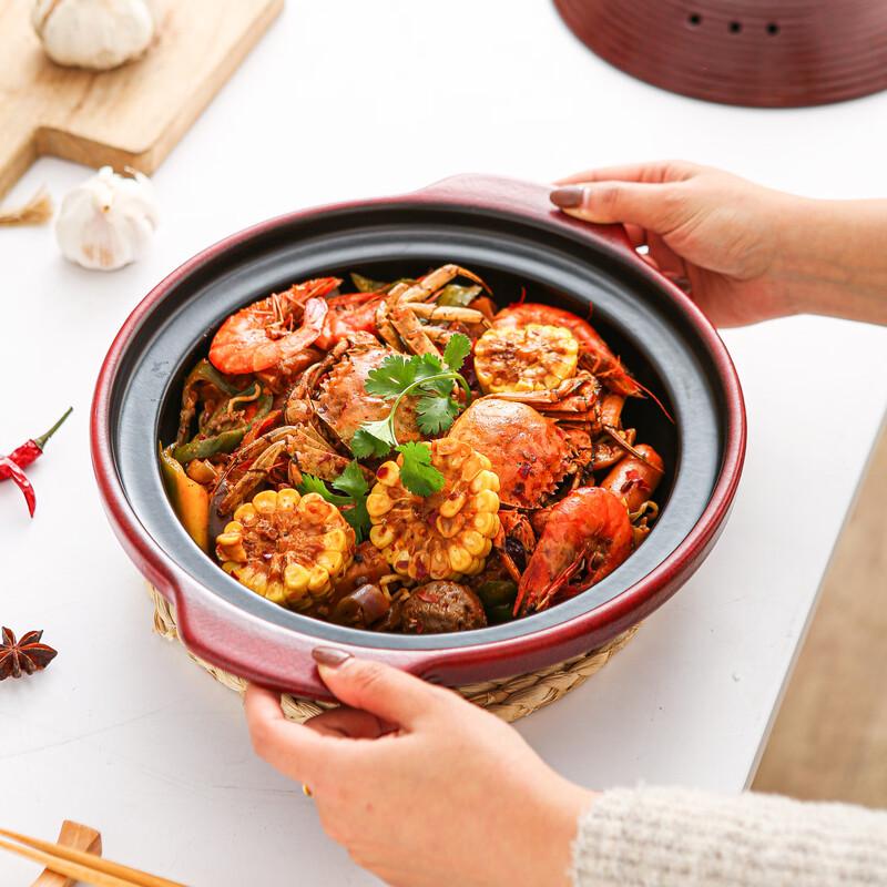 ZISIZ Ceramic Casserole Pot with Lid