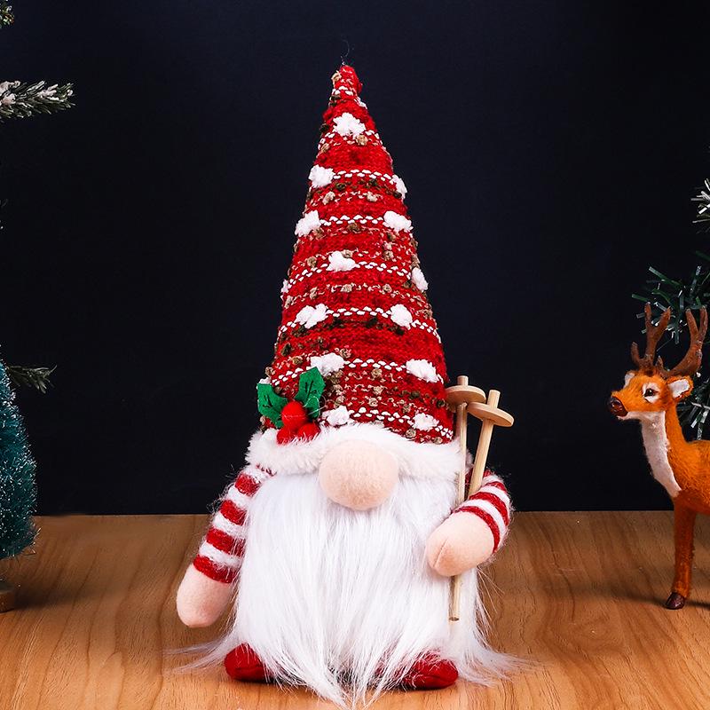 Christmas Decorations: Glowing Rudolph, Santa, and Faceless Doll Ornaments – Perfect Small Holiday Gifts