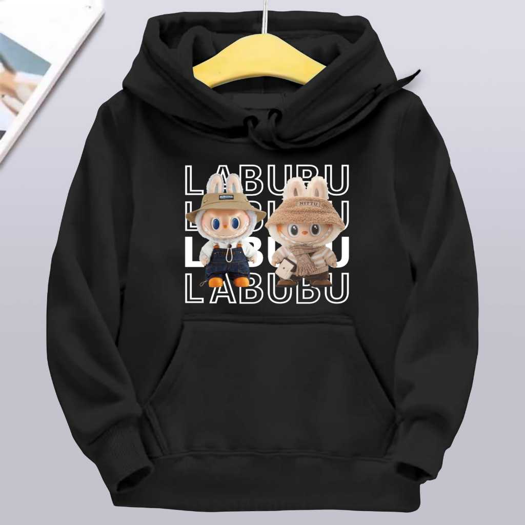 

Модные детские худи с принтом Лабубу, повседневные топы, подходящие для мальчиков и девочек 100