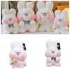 Adorable Plush Bunny Toy With Flower And Bowtie Decorations