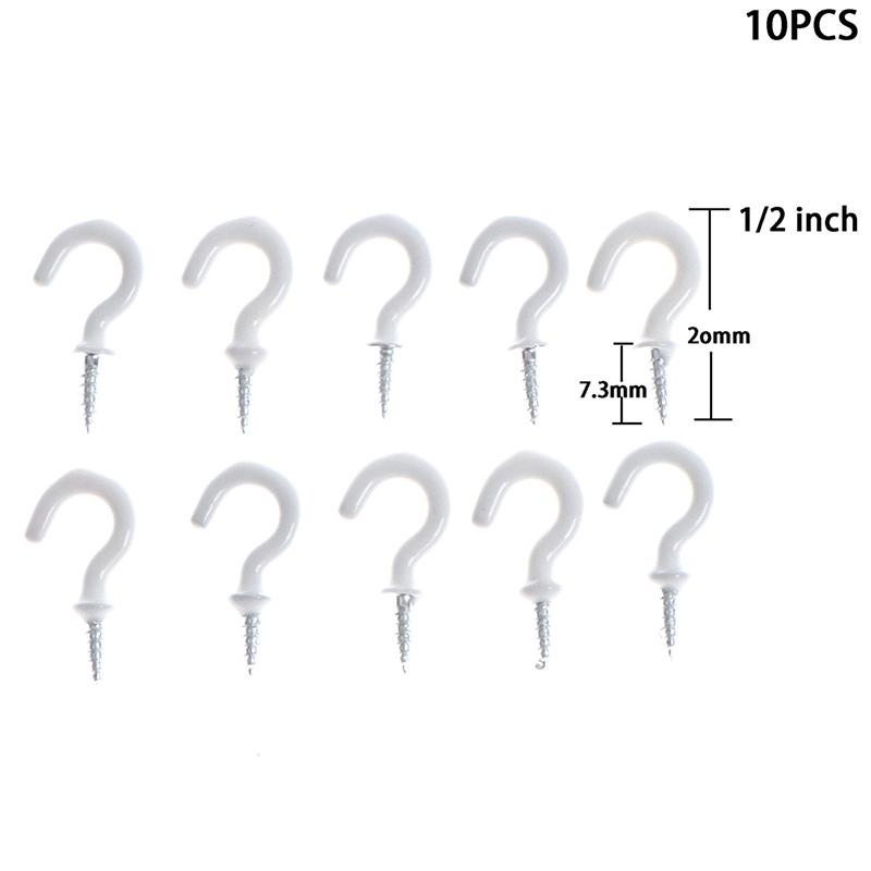 10 Pcs Mug Shouldered Hanger Cup Hooks Heavy Duty Screw-In Ceiling Hooks Cup