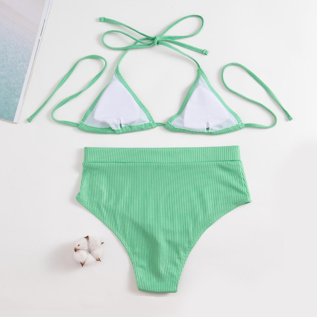 Push-Up-Bikini, sexy Damen-Badeanzug, weibliche Badebekleidung, glitzernde Bikinis mit hoher Taille, Strandmode, Biquini