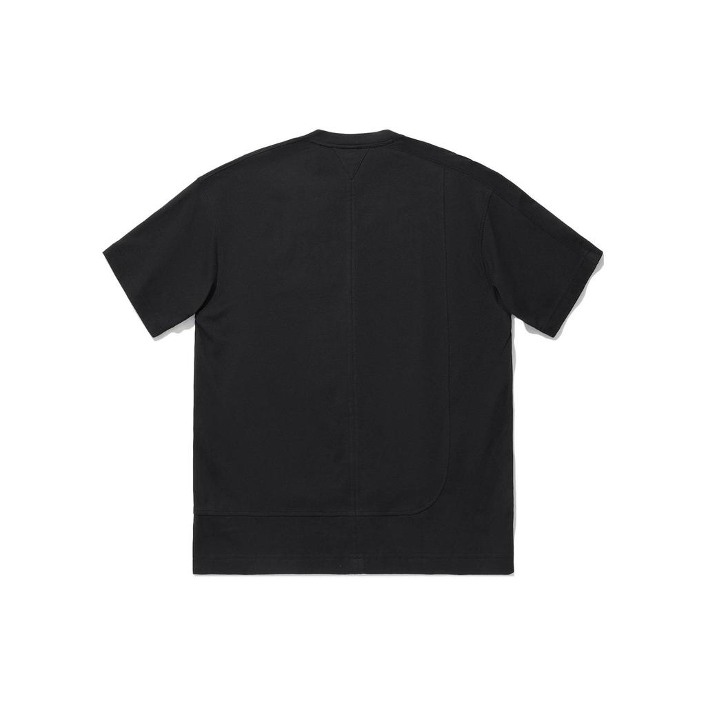 Li Ning X Jackie Chan Collaboration Kung Fu Series Dark Pattern Loose Fit Crew Neck Short Sleeve T-Shirt Men Tops Black AHSU191-2