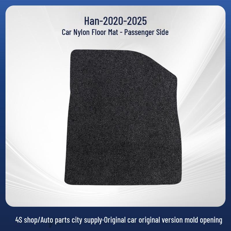 Black Wear-Resistant Nylon Floor Mats for BYD Han (2020-2025 Models) - Full Coverage, Vehicle-Specific