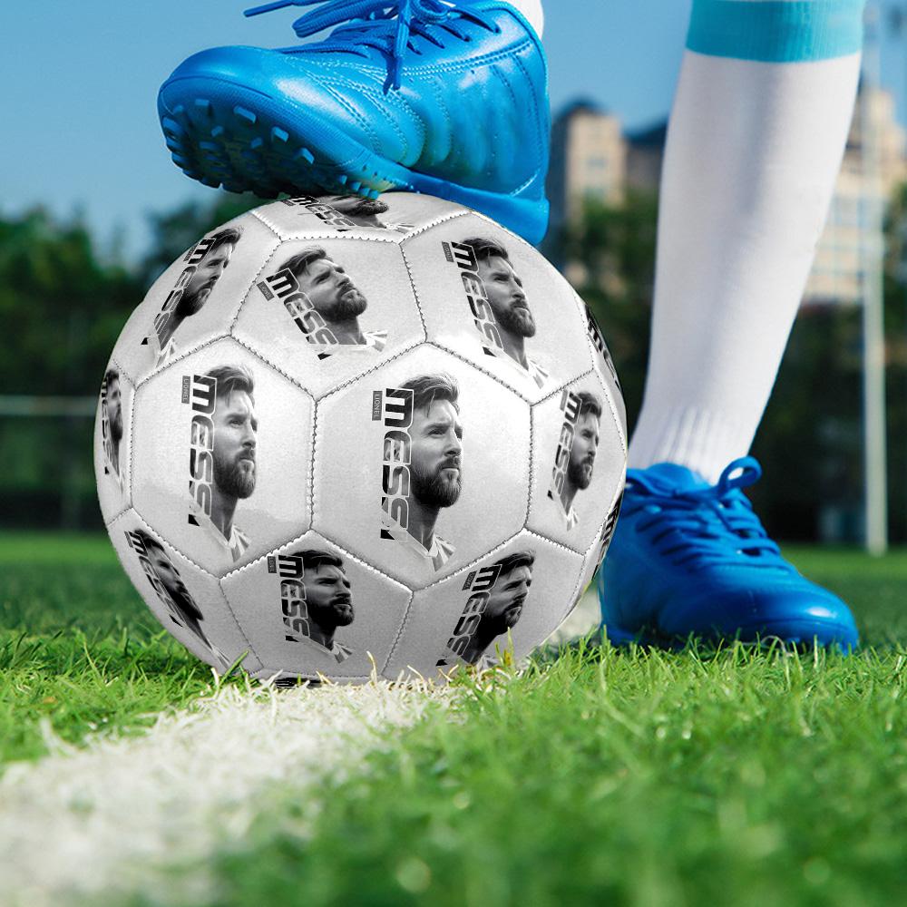 Pallone da Calcio Messi Taglia 5 Calcio Cucito a Macchina Indoor/Outdoor Universale Regali per Appassionati di Calcio