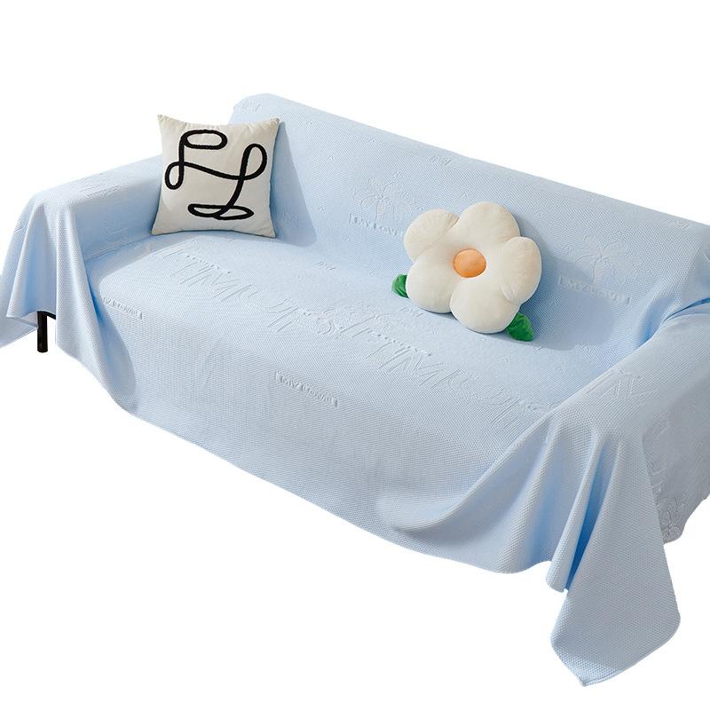 Letní chladivý ručník na pohovku Jednobarevný Jednoduchý potah na pohovku Látkový Univerzální Protiskluzový All-inclusive Umělá kůže