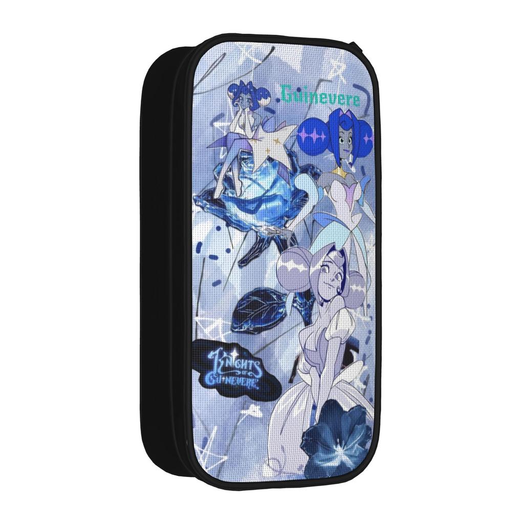 Large-capacity Pen Box K-Knights Of Guinevere School Supplies  Double Layer Pen Case Girl Make Up Bag Amazing Gift