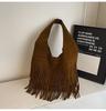 2024 Retro Tassel Large-Capacity Mother-and-Child Ladies Shoulder Crossbody Bag
