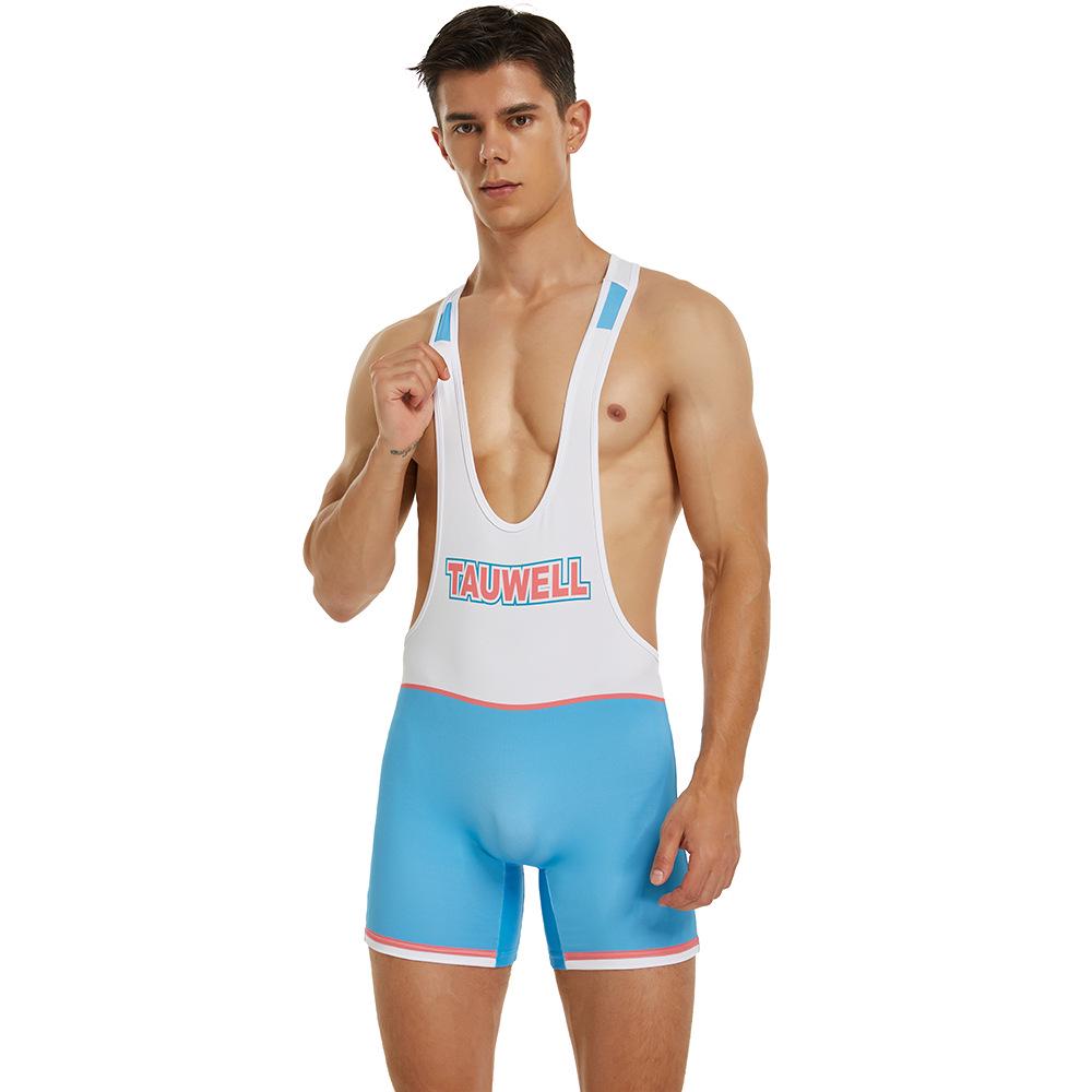 Men's One-Piece Patchwork Workout Vest - TAUWELL Training Clothes, In Stock