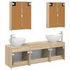 Bathroom Cabinet Set 5 Pcs Sonoma Oak Wood Based Material