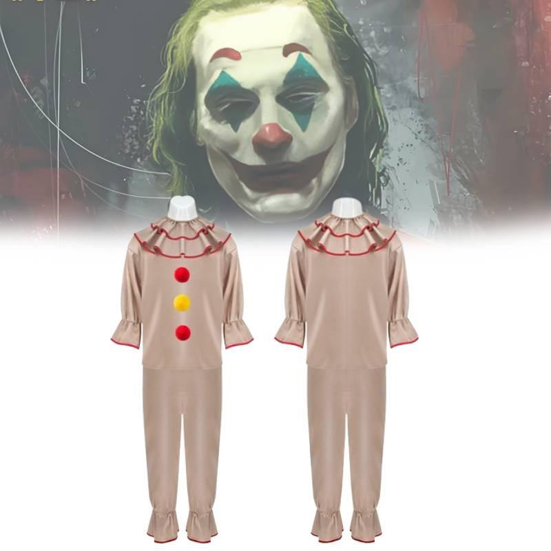 Twisted Clown Cosplay Costume For American Horror Story In Stylish Brown Fabric