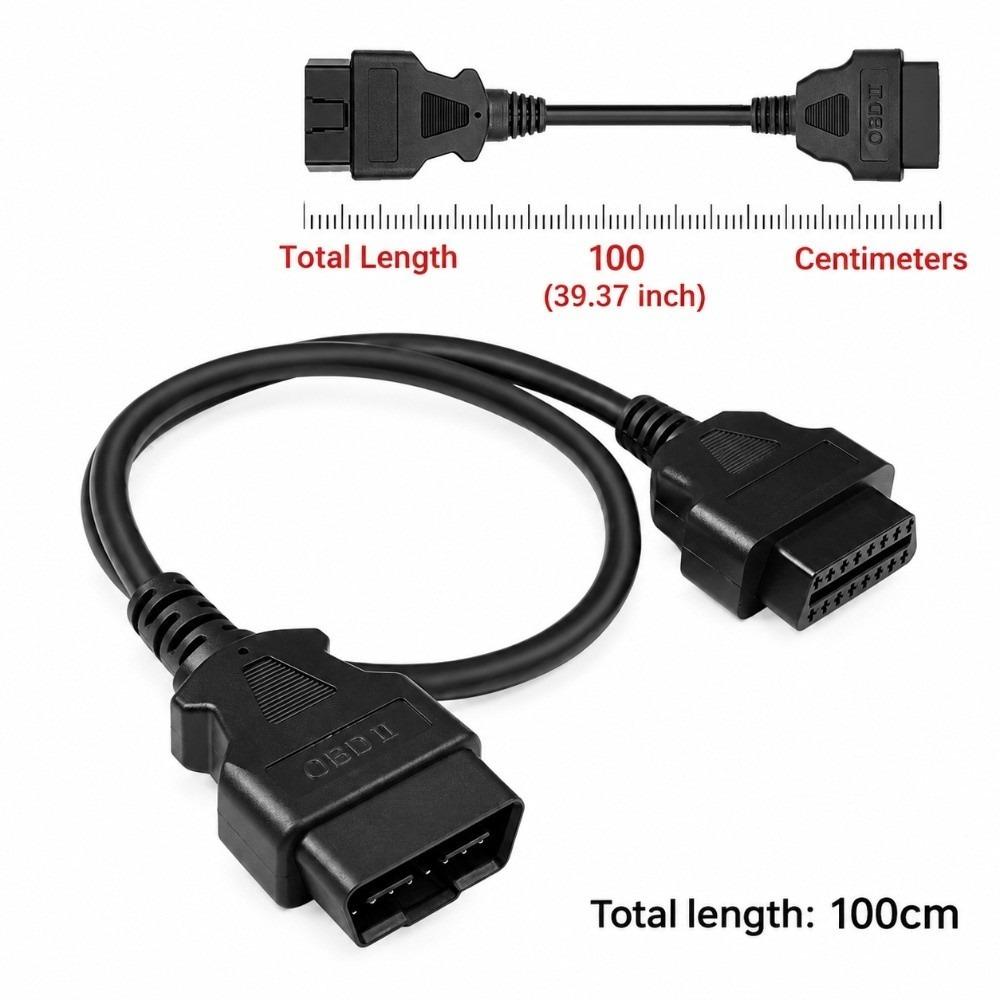 30/60/100/150/300cm OBD2 Extension Cable Male To Female ELM327 Scanner Adapter  for ELM327 Scanner