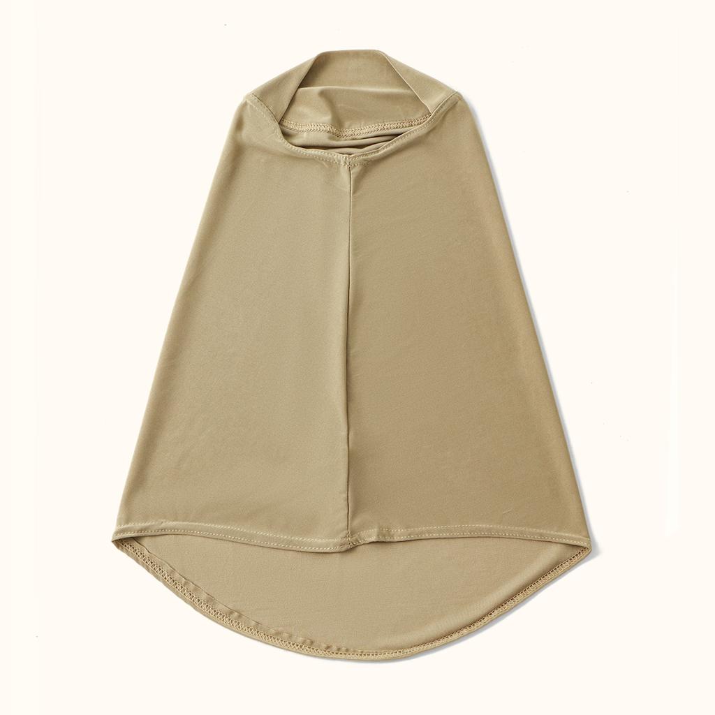 Small Size Cotton Jersey Instant Hijab Headscarf For Children Muslim Solid Plain Color Ready To Wear Hijabs Full Cover Neck