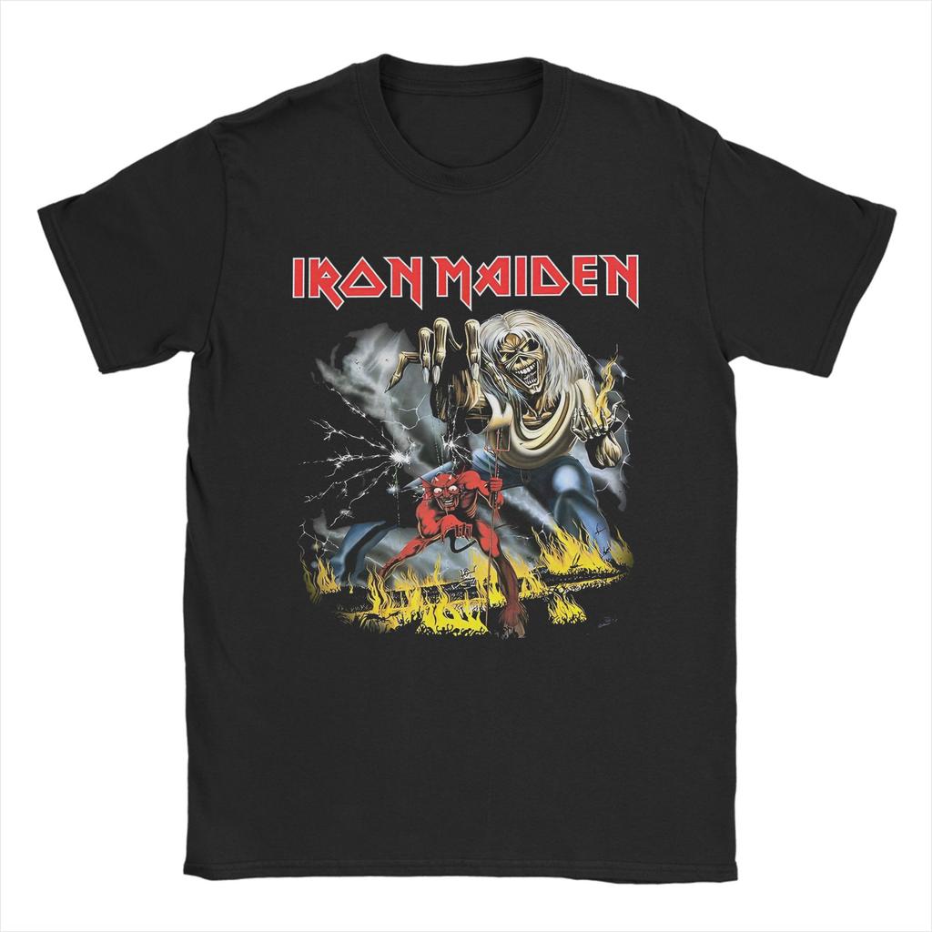 Fears Of The Darks T-Shirts for Men Women I-Iron M-Maidens  Cotton Tee Shirt Crewneck Short Sleeve T Shirts Plus Size Clothing