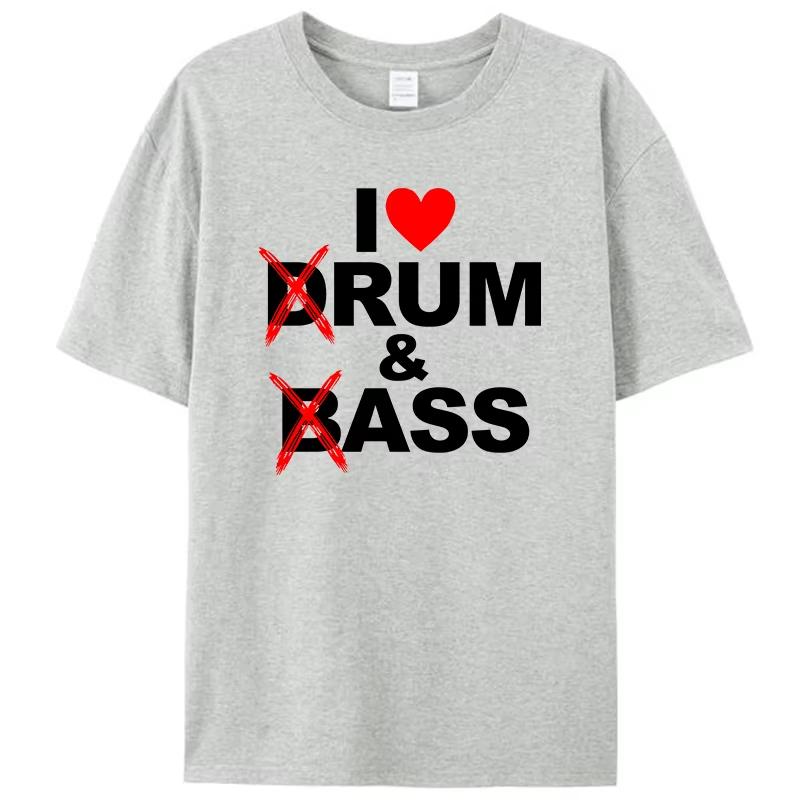 Funny Drum & Bass / Rum & B-Ass Lovers Drummer Leisure Men's T-Shirt Clothing Women Cotton Short Sleeve Tees Casual Vintage Tops