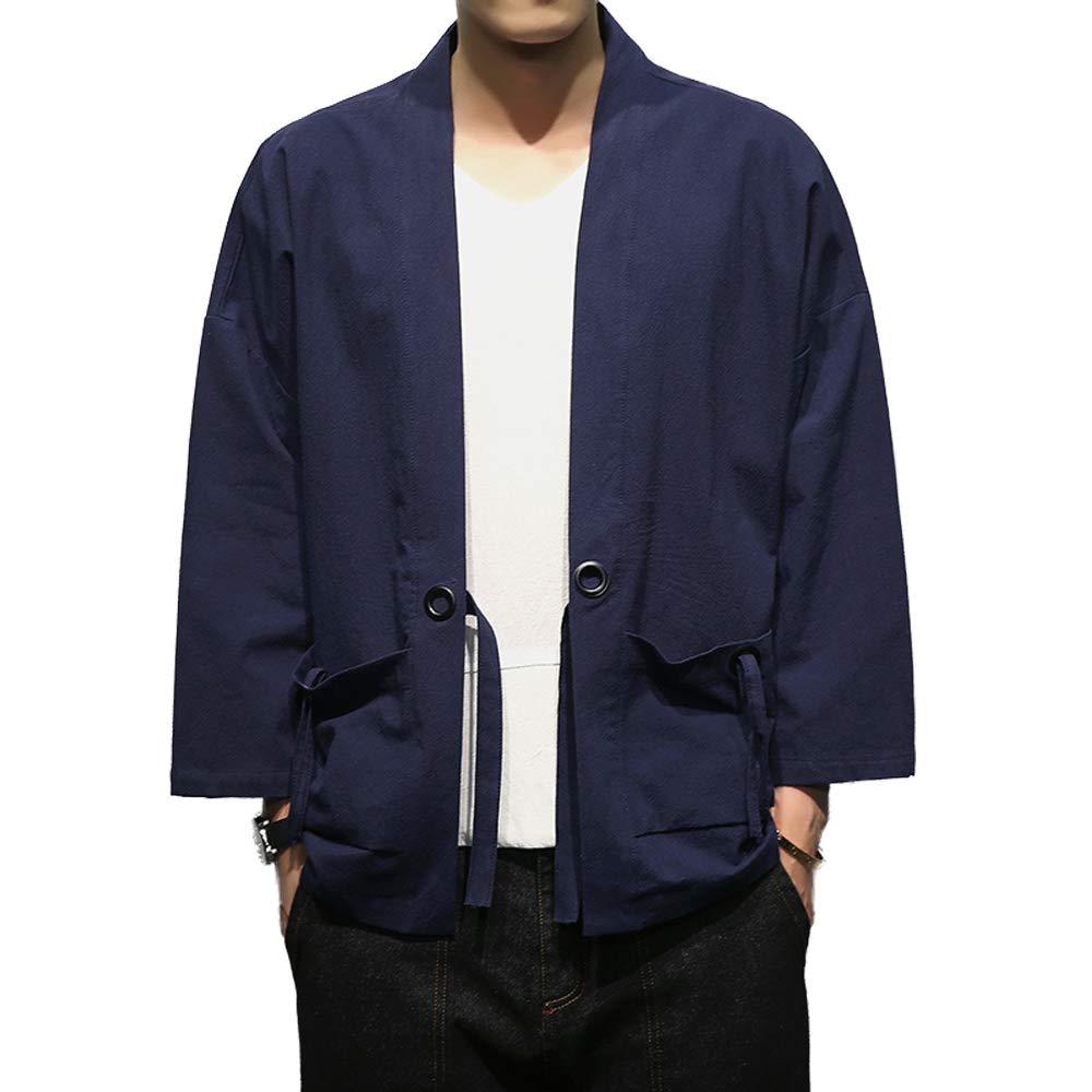 

Летний японский стиль полукардиган японский один простой большой 707navyM [uncn] Одежда, Мужская парка, рукав, Мужское пальто, Однотонный, Стиль, Кнопка, Верх,
