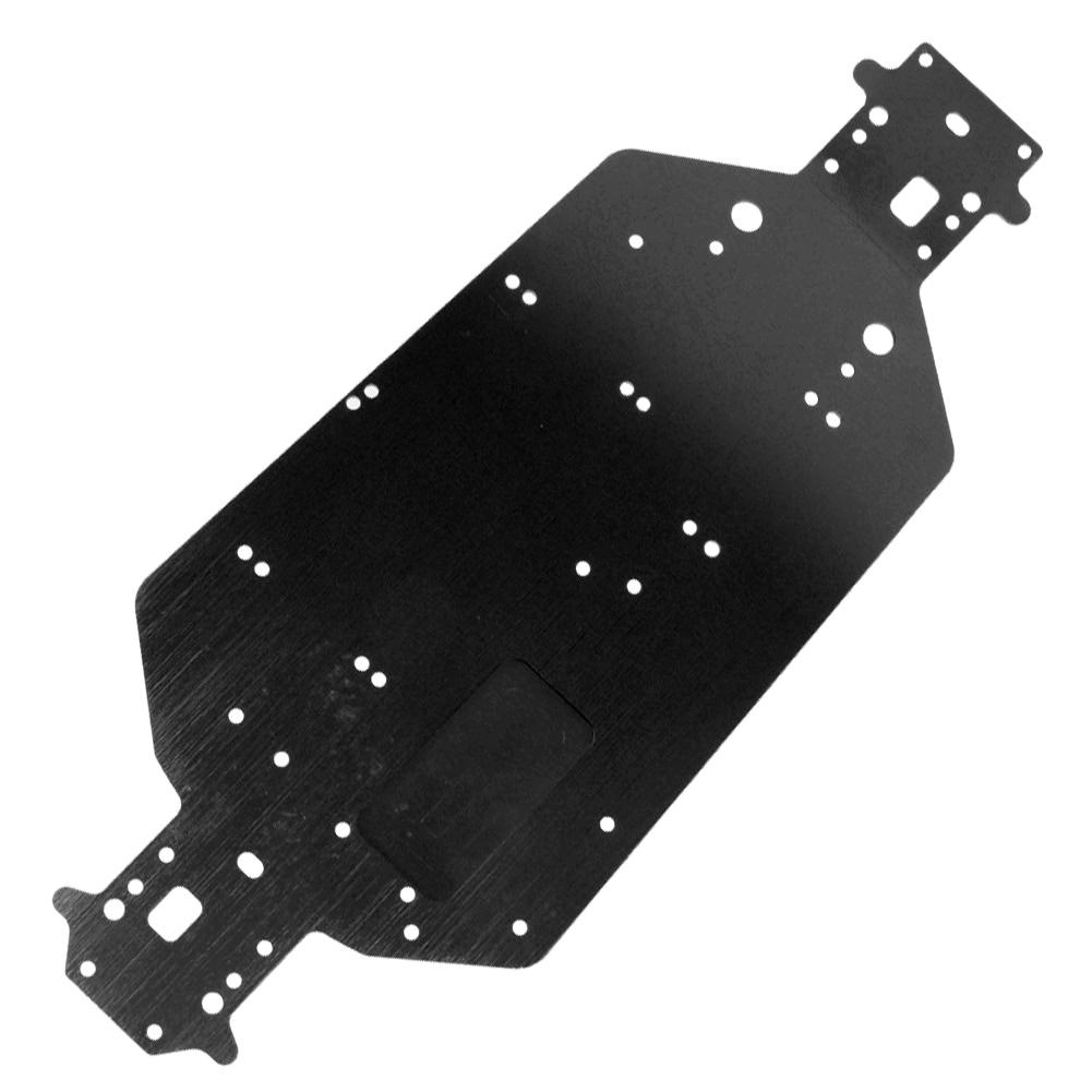 Aluminum Alloy Chassis Upgrade Parts Fit for HSP 94107 94111 94110 94124 RC CarBlack