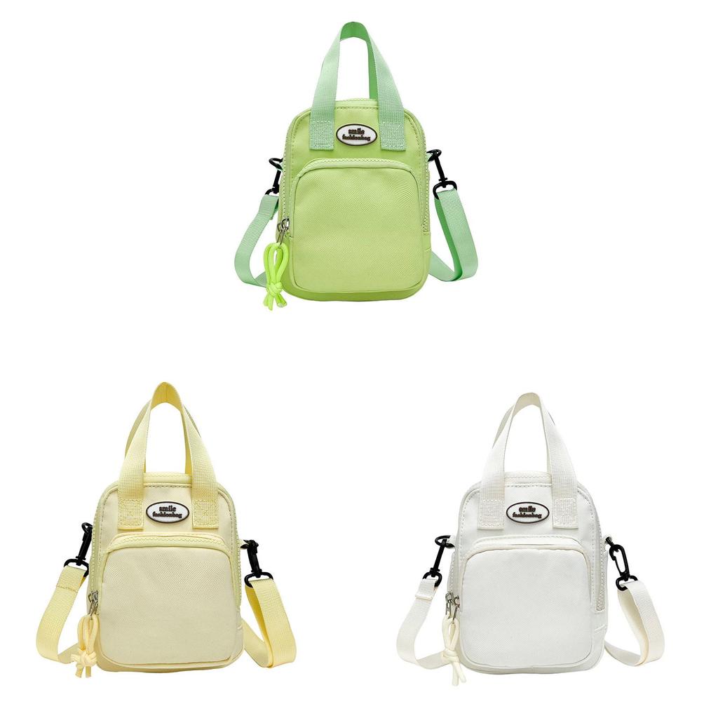 Nylon Girls Cute Crossbody Bag With Zipper Closure For Daily Use