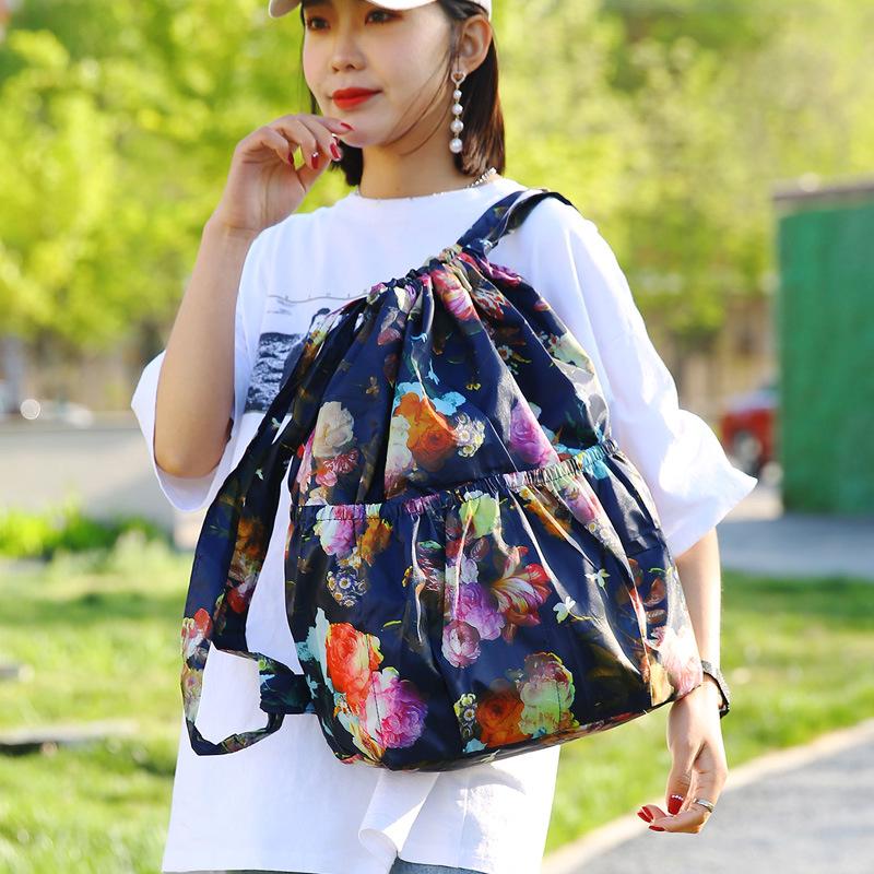 Trendy Ultralight Foldable Backpack: Large Capacity Drawstring Bag for Outdoor Sports & Travel