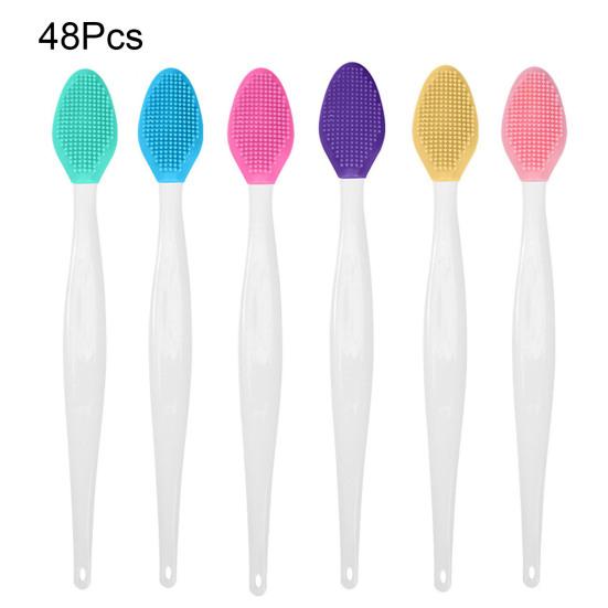 Silicone Lip Scrub Brush Double Sided Lip Exfoliator for Lightening Dark Lips Facial Cleaning Tool for Dry Skin Chapped Lips