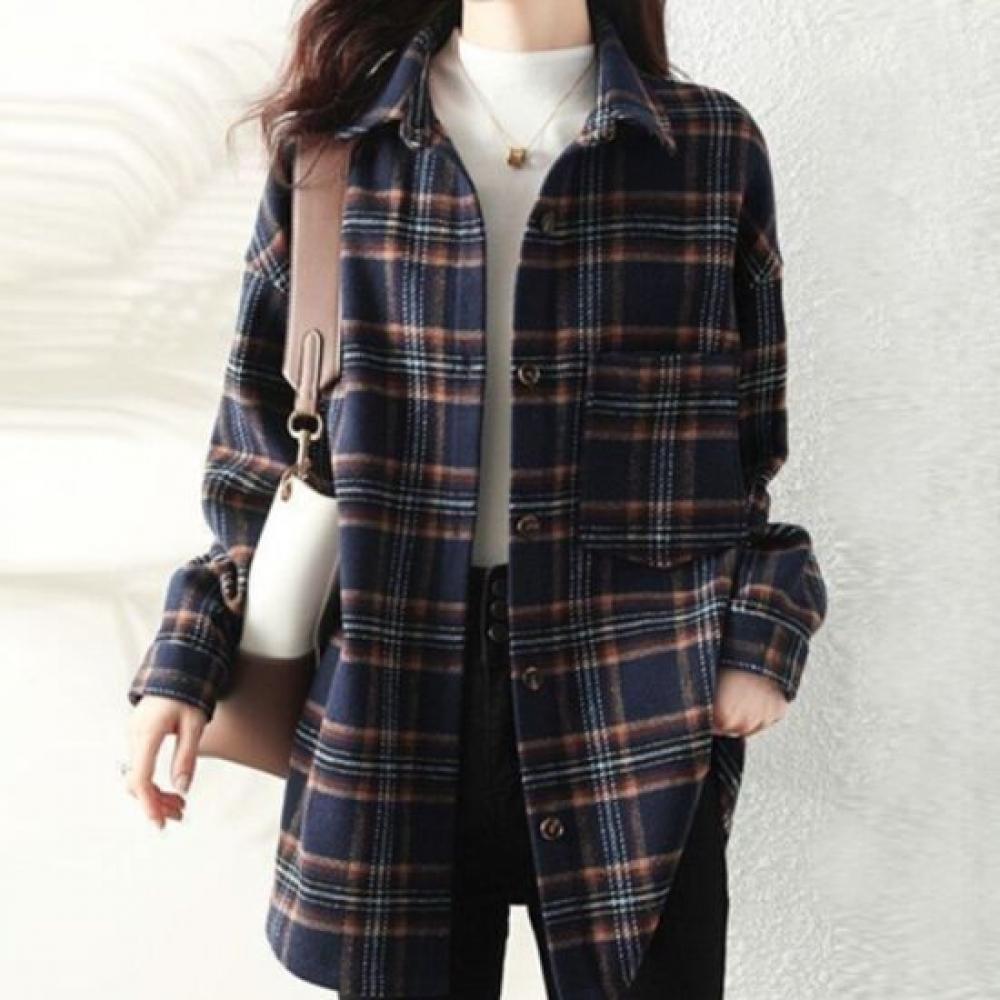 Navava Casual Check Long Sleeve Shirt Nb1756