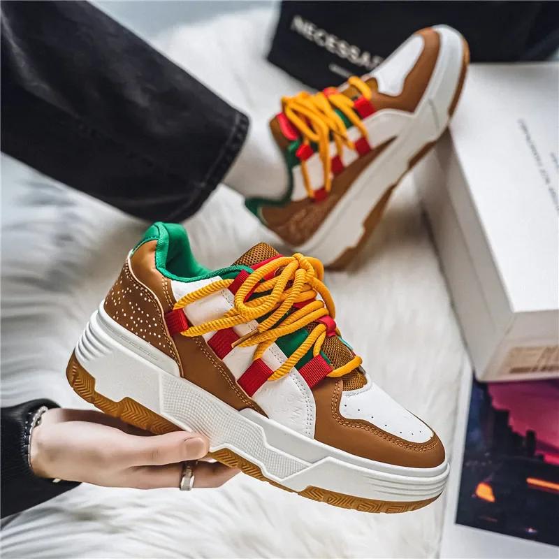 Men s Shoes 2026 New Niche Trend Fashion Korean Version Casual Low Top Thick Sole Versatile Board Shoe Trend 39