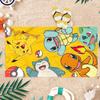 Bright Yellow Pokemon Group Beach Towel, Microfiber Quick Dry Breathable,Poolside Vacation Bathroom, Starters & Pikachu Towel