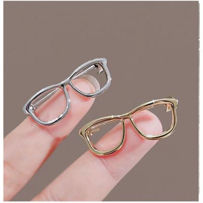Cute Cartoon Mini High-end Minimalist Smooth Surface Glasses Brooch Versatile Niche Personalized Pin Accessory