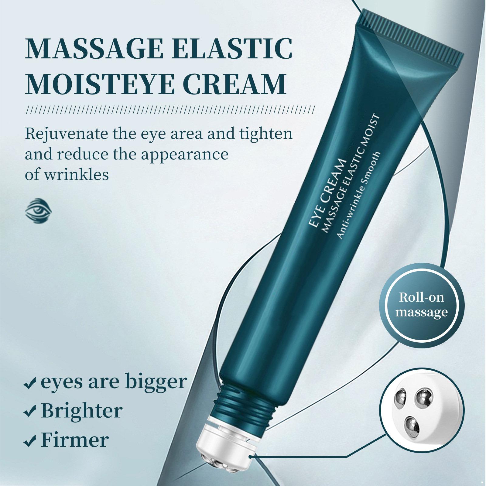 

1Pc 20g Firming Eye Cream with Massage Ball, Anti-Dark Circle Roller Stick for Fine Lines, Daily Moisture Care One Size