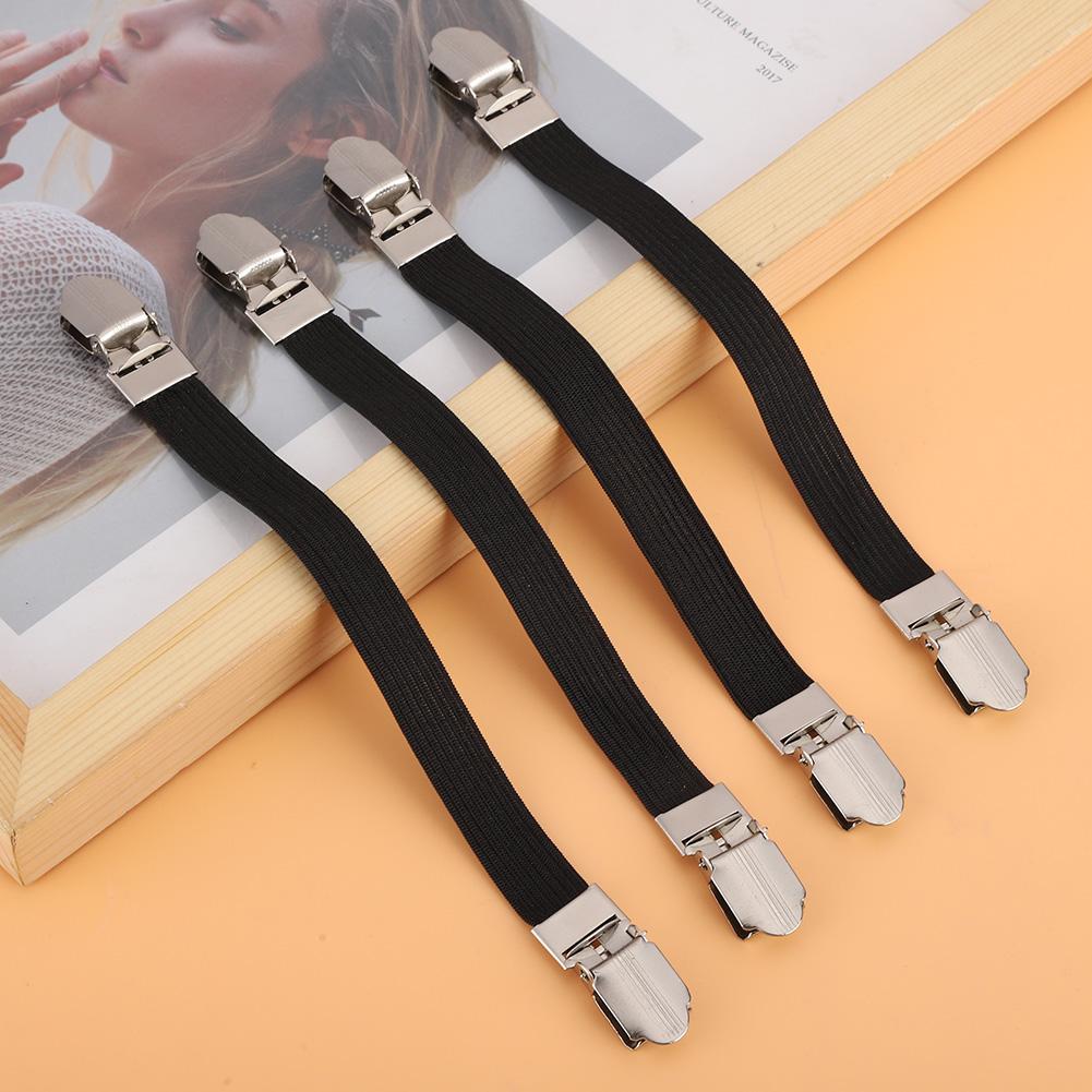 4pcs Elastic Crisscross Bed Mattress Sheet Straps Double Head Clips   Holder Fasteners Suspender
