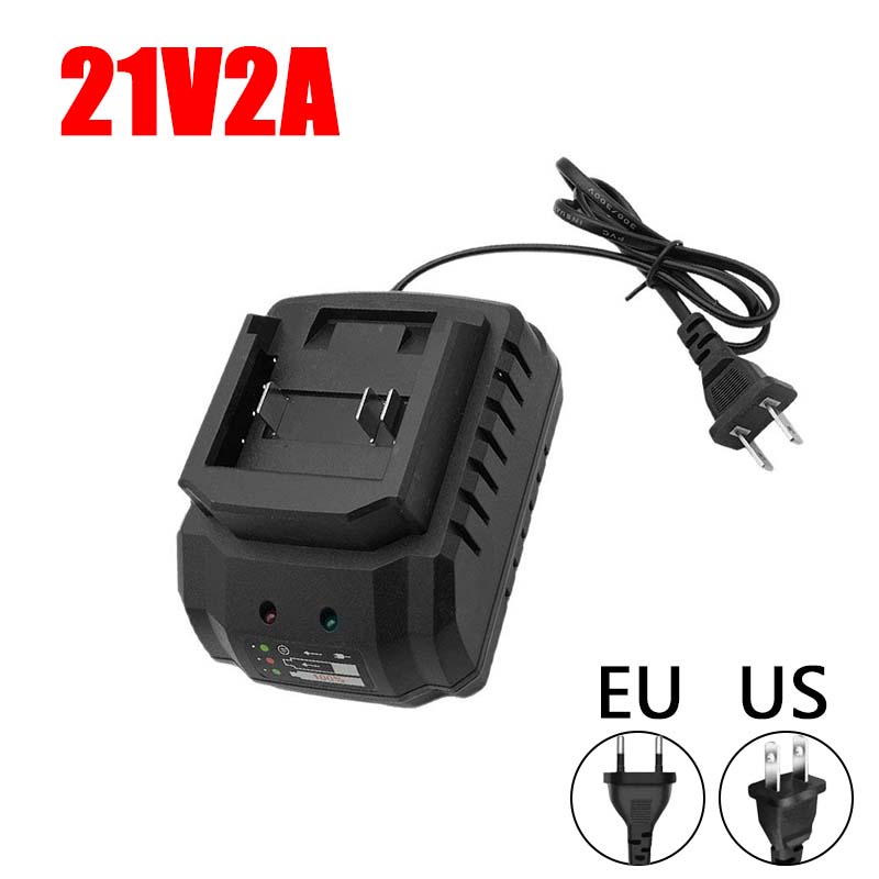 Battery Charger Suitable For 18V 21V Li-ion Battery Portable FastBrand+ Charger for Battery Replacement EU Plug Us