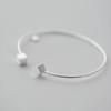 New Fashion 925 Sterling Silver Jewelry Square Love Lettering Accessories Female Personality Opening Bracelet Sl031
