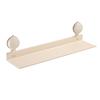 Creamy White Aluminum Bathroom Mirror & Vanity Storage Rack