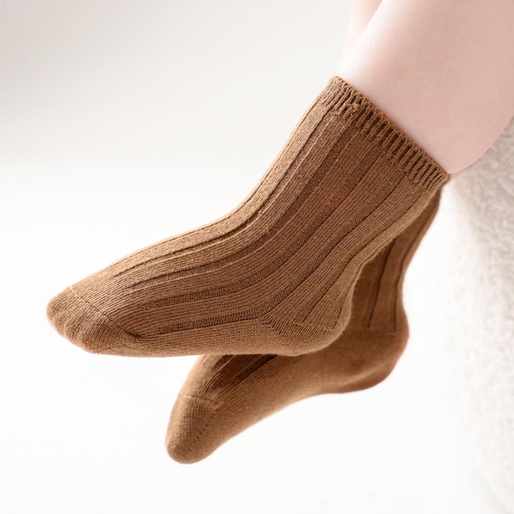 Toddler Baby Girls Knit Warm Socks Casual Cute Cotton Socks Children Thickened Warm Socks Breathable Party Wedding Pography