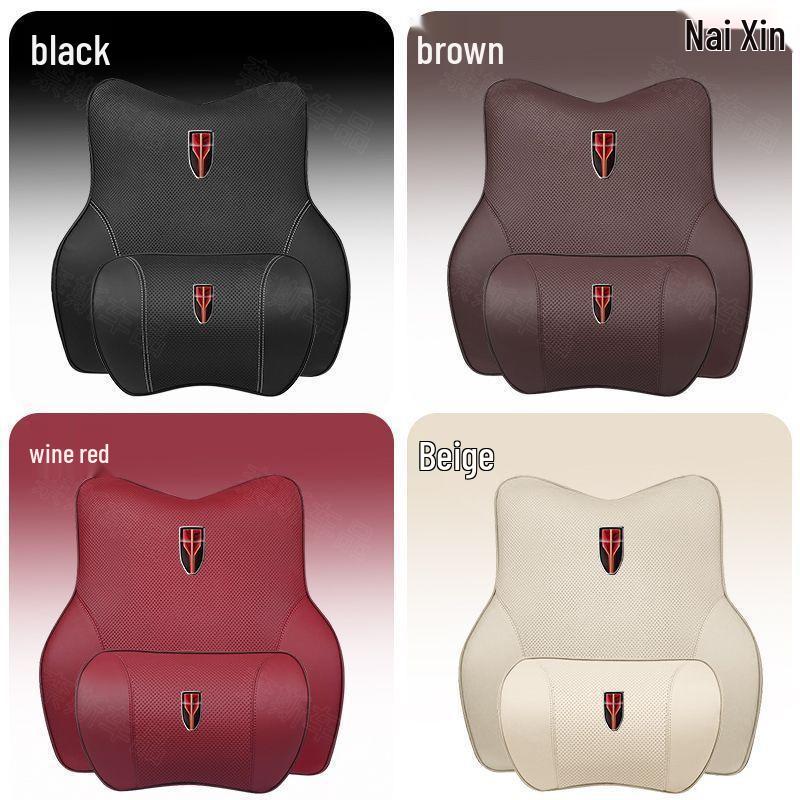 Cuscini Poggiatesta e Supporto Collo per Hongqi HS5/H5/HS7/H7/H9, Cuscini Lombari in Memory Foam per Interni Auto