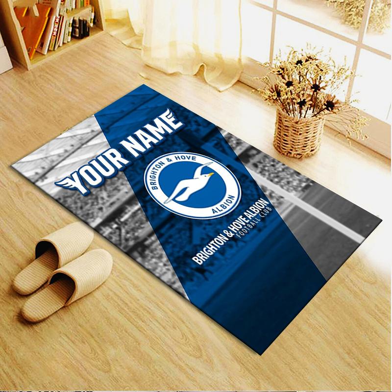 Custom Name Brighton&Hove Albion Carpet Rug for Living Room Bedroom Home Sofa Decoration,Kids play Non-slip Floor Mat