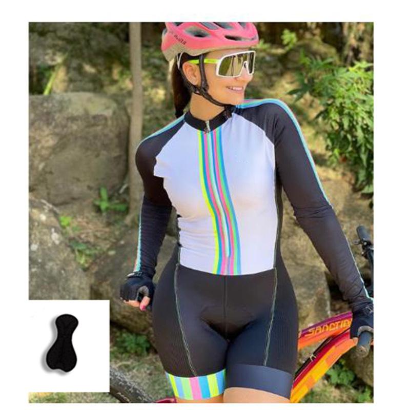 Triathlon Onesie Summer Women's Short-sleeved Mountain Road Bike Slim-fit Quick-drying Cycling Suit