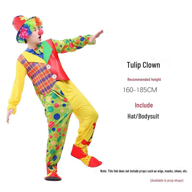 Halloween Adult Clown Costumes for Men & Women - Circus & Festival Performance Outfits