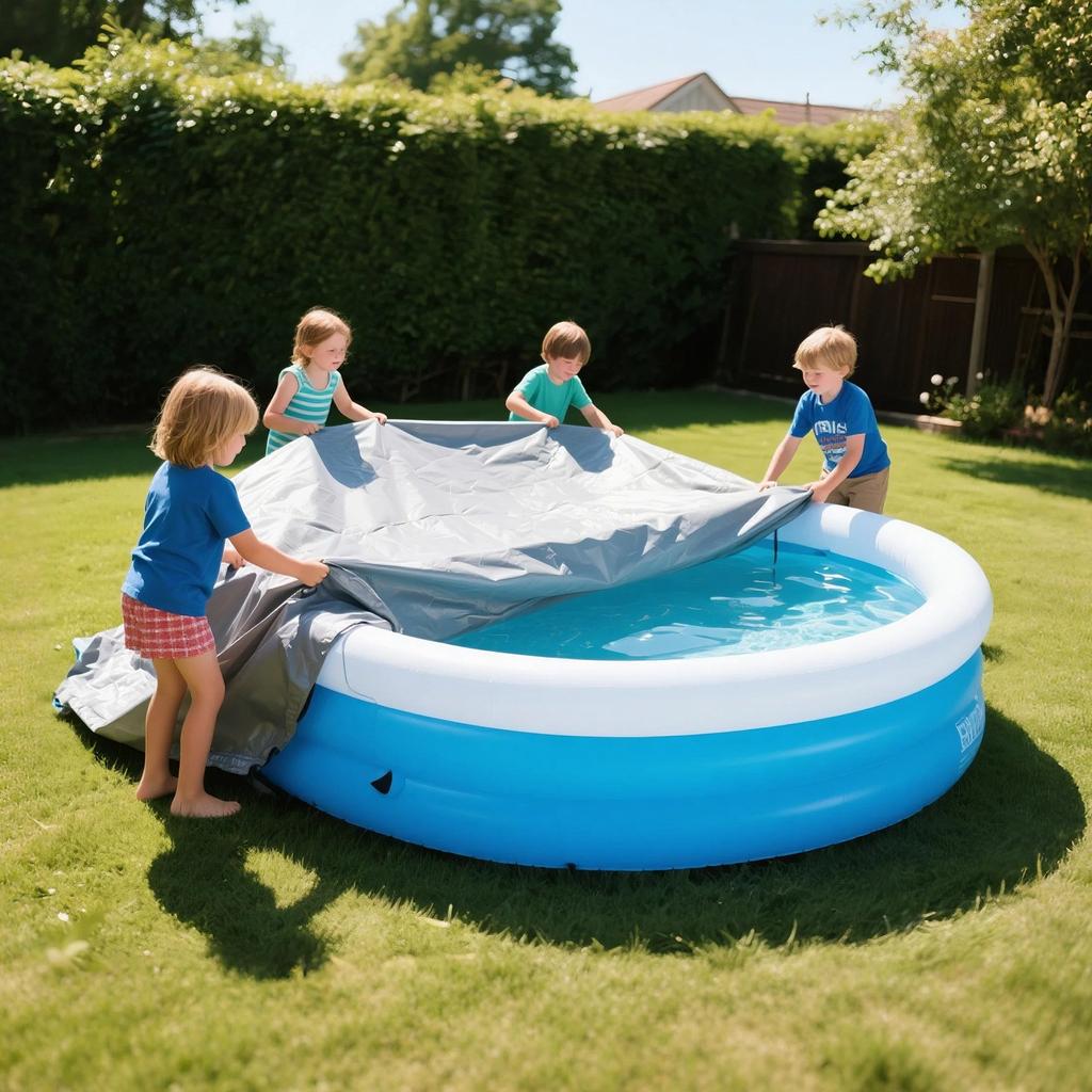 6ft Round Pool Cover, Drawstring Style, Pool Cover For Above Ground Pools, Solid And Tear Resistant