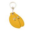 Bamen Bug Club Cartoon Access Control Card Leather Case Keychain Creative Cute Girl Key Pendant Bag Hanging Personalized Gifts