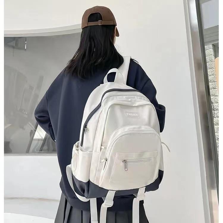 Schoolbag School Bag Female High School Student Large Capacity Travel Backpack Versatile Junior High School College Student Ins Backpack Casual