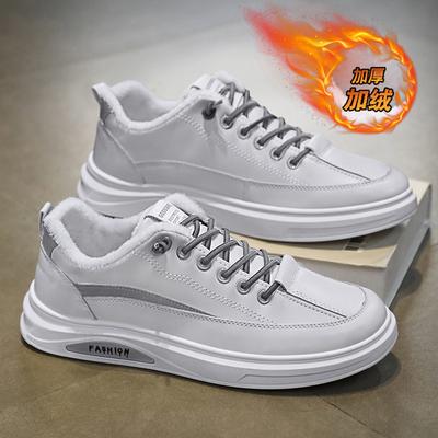 Fleece und Baumwolle Board Schuhe Herren Plateau weiße Schuhe Freizeitschuhe Studenten Sport Herrenschuhe Tide Winter