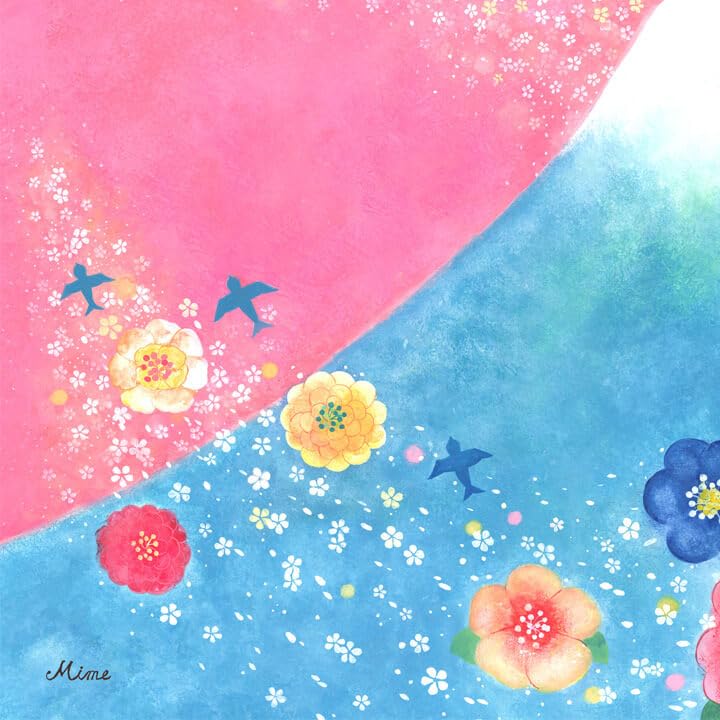 Wall painting Mount Fuji the sky of Framed interior decoration entrance healing feng shui painting to improve luck bright painting healing watercolor