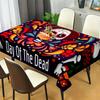 Day of The Dead Rectangle Table Cloth for Table Decor Kitchen Dining Waterproof Reusable Tablecloth for Tables Dining Room